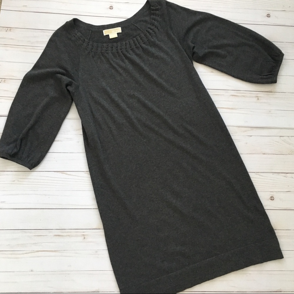 Michael Kors Grey Sweater Dress Size Medium M